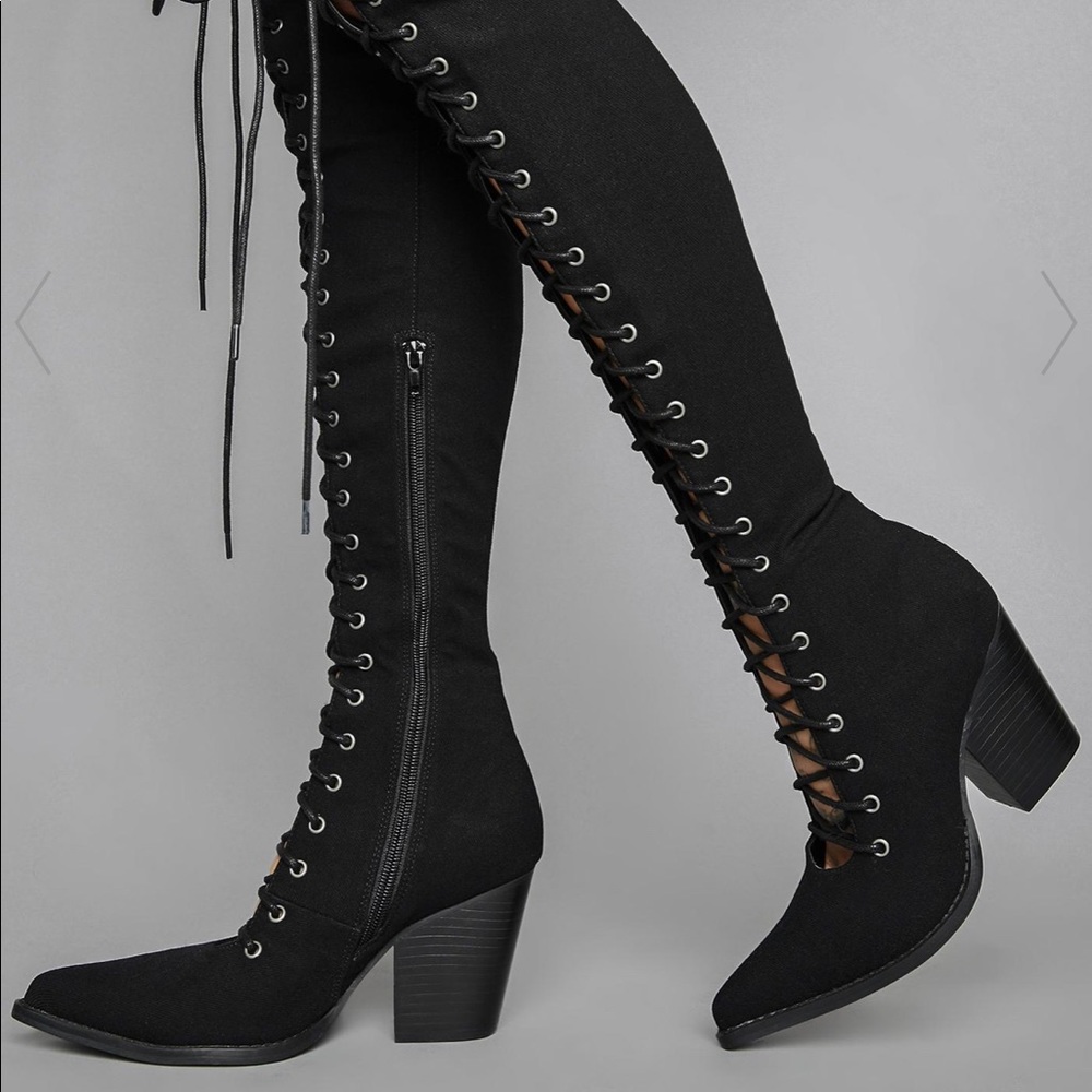 Into The Void Lace Boots